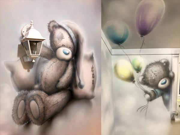 Роспись стен в детской Облачный дом для мишек Тедди - Анжела Дмитренко (Портфолио)