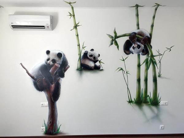 Роспись стен в детской "Волшебные панды" - Анжела Дмитренко (Портфолио)